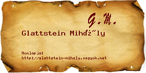 Glattstein Mihály névjegykártya